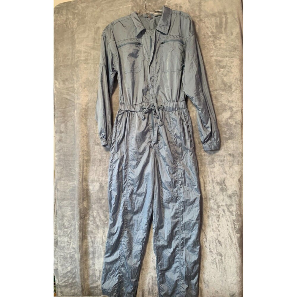 Free People Movement Jumpsuit Womens Small Blue Golden Hour Coveralls Silky Boho - Picture 5 of 16